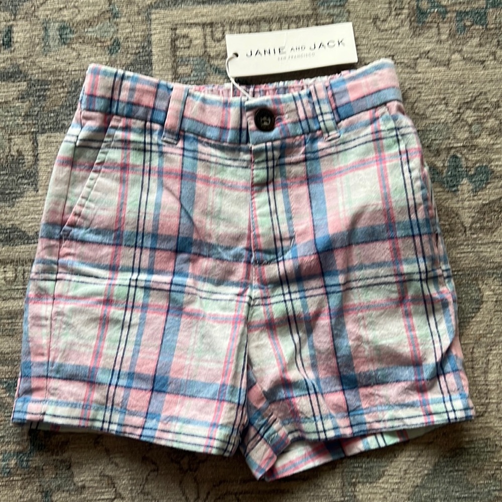 NWT Janie and Jack plaid shorts